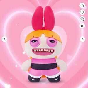 Fuggler Blossom Powerpuff Girls Plush ZURU Funny Ugly Monster Doll NEW in Box